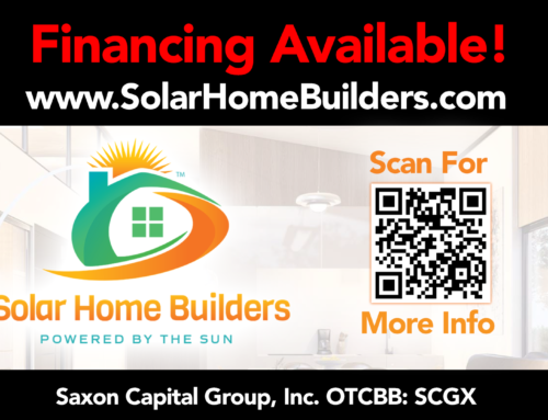 Saxon Capital Launches TV Ad Campaign For Its SolarHomeBuilders.Com “Tiny Home” Products Line